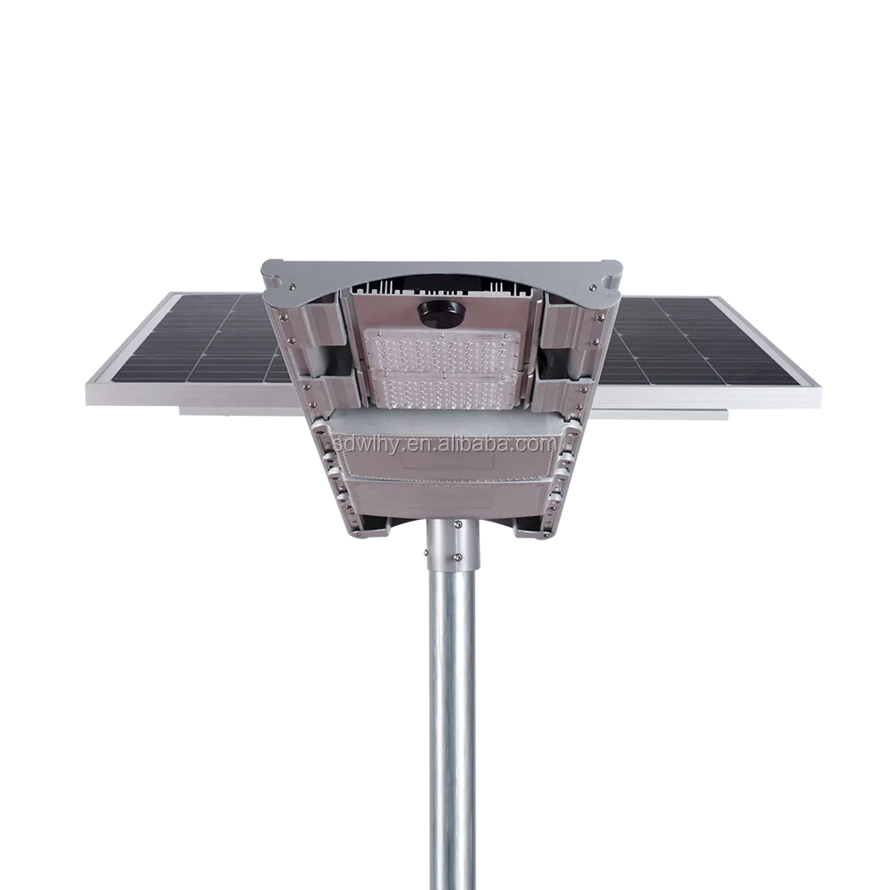 60W Intelligent Outdoor Integrated LED Solar Power Street Light Promotional Product New IP65 Light Grey Solar DC Bridgelux 110