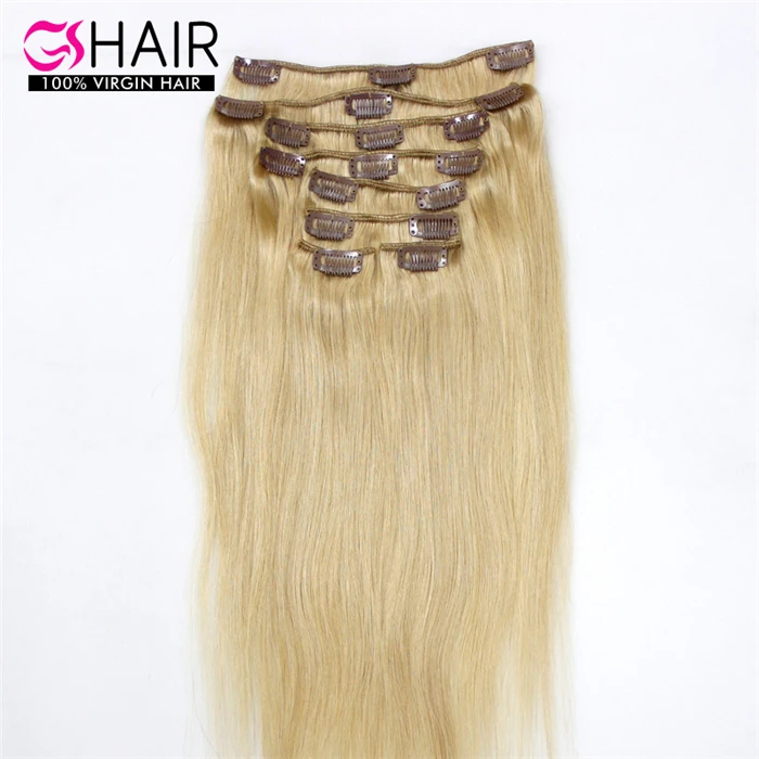 Different types 613 blonde brown clip in colored human hair extensions extension 100%