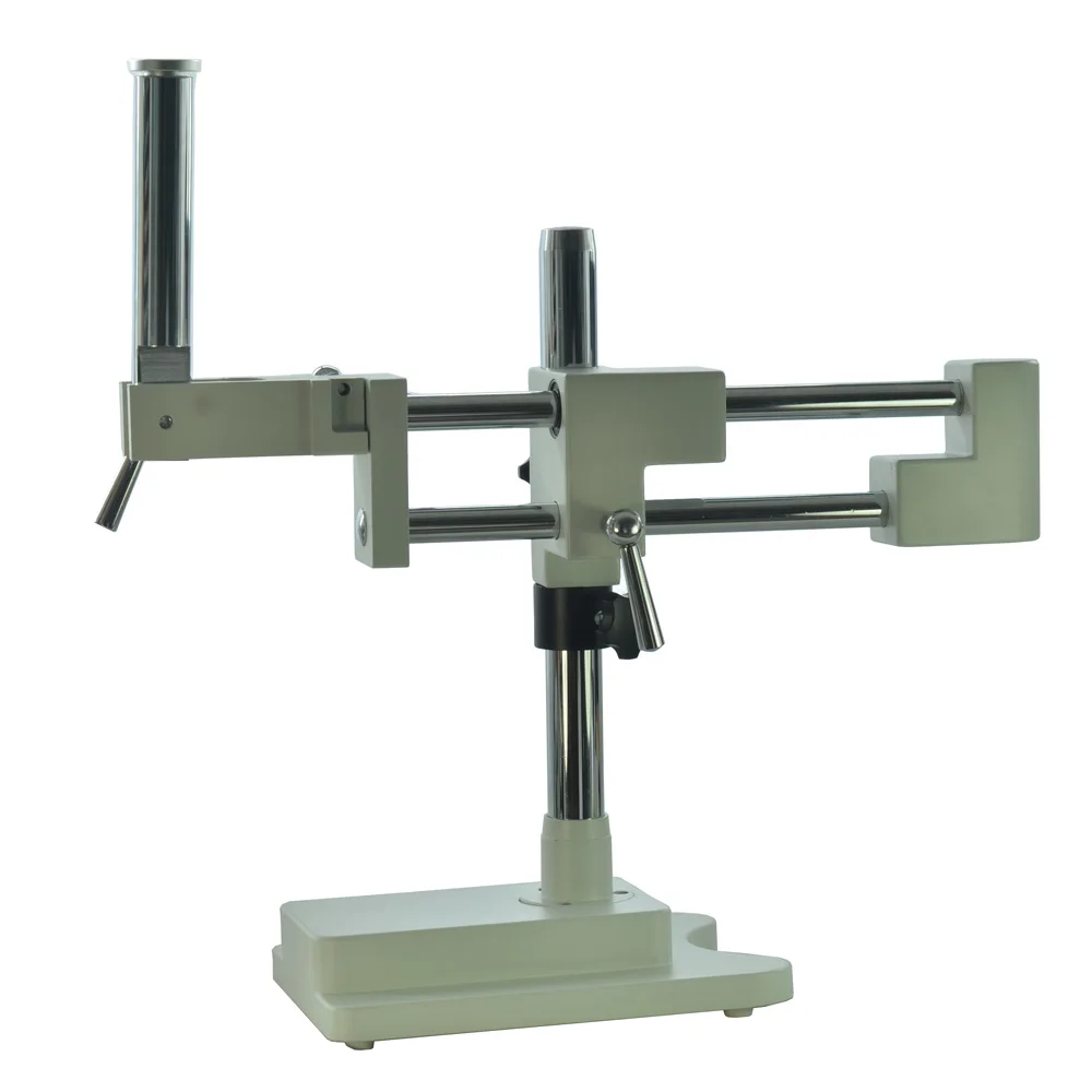 Dual Arm Big Split Simul focal Microscope Double Big Boom Stand Trinocular Stereo Zoom Microscope Stand Heavy Stand
