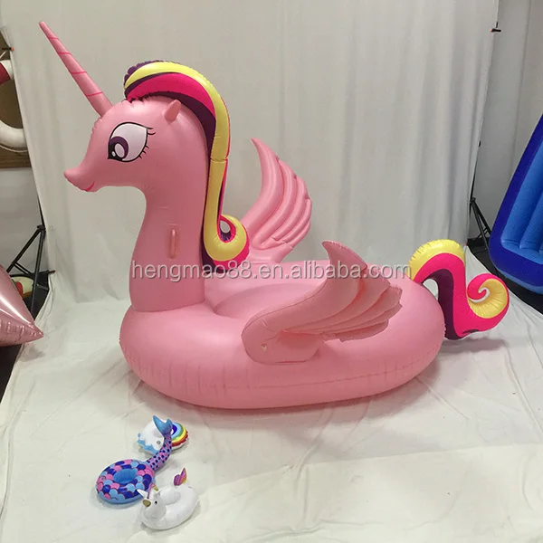 hit pool party cartoon pony unicorn pool float ride-on animal for kids