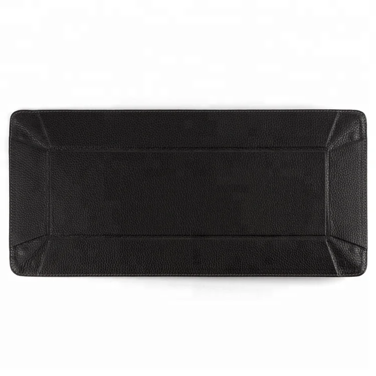 Текстурный столик из искусственной кожи Lychee, настольный комод, кошелек, лоток для хранения ювелирных изделий в офисе