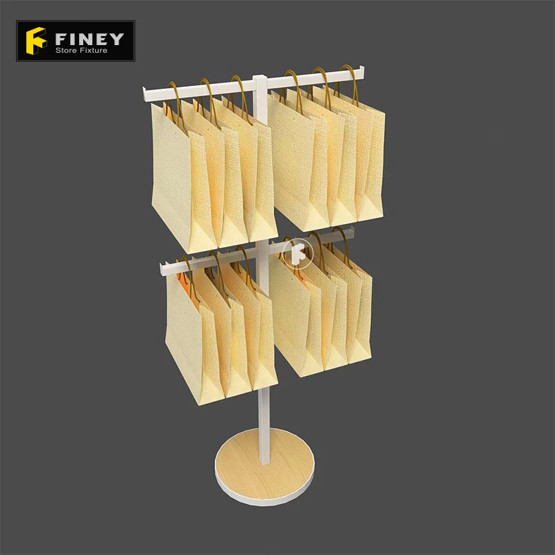 Customized Handbag Hanger Stands Gift Bag Display Stand for Retail Boutique Store