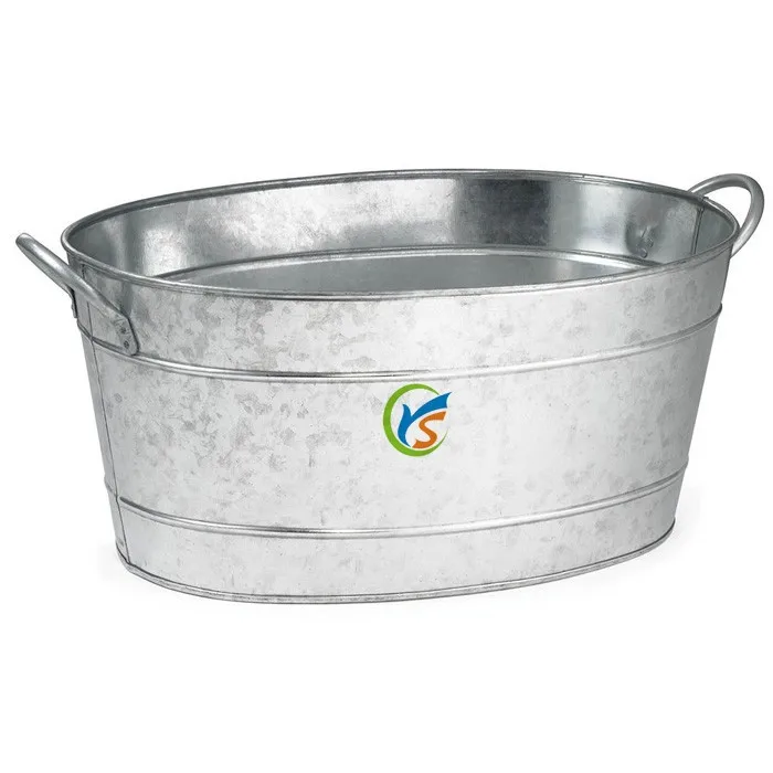 Oval Galvanized Steel Beverage Tub,wine holder ice bucket