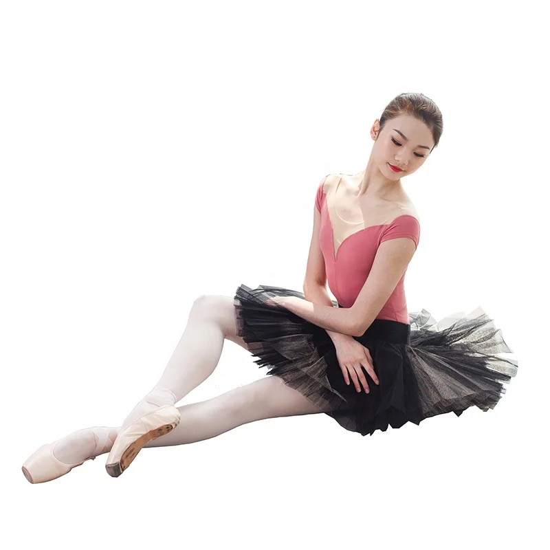JW adult classical ballet professional dancewear stage seven layers skirt black ballet tutu