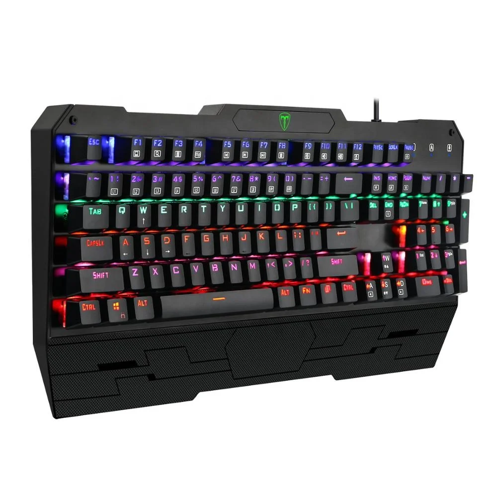 T-Dagger RGB LED Backlit Chroma 104 keys Wired Mechanical Gaming Keyboard With Wrist Rest