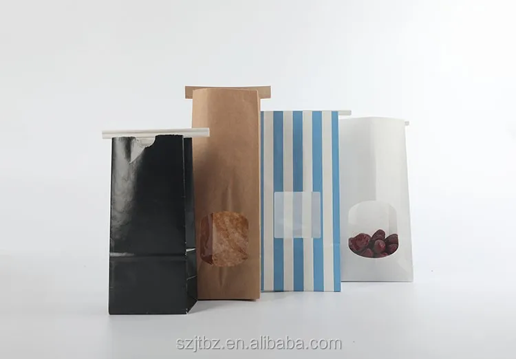 Oker brand high quality Kraft paper snacks bags with tin tie