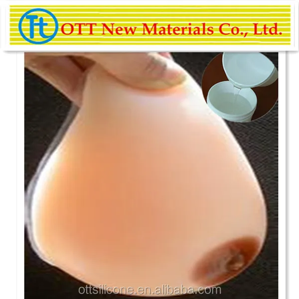 Fake silicone breast forms for men,raw materials of RTV 2 liquid silicon/silikon