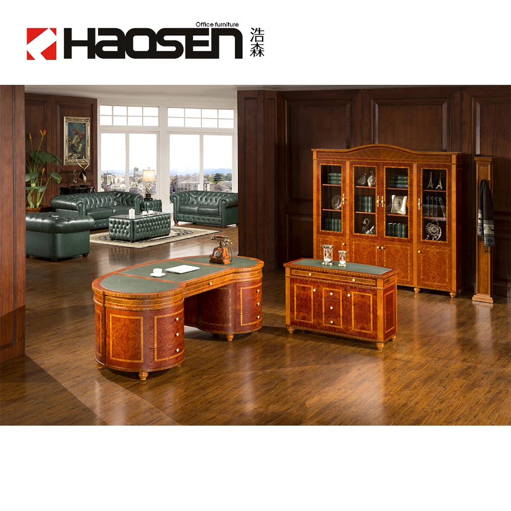Haosen Rafflo 0809# High grade Executive table Solid wood luxury Manufacturer office furniture