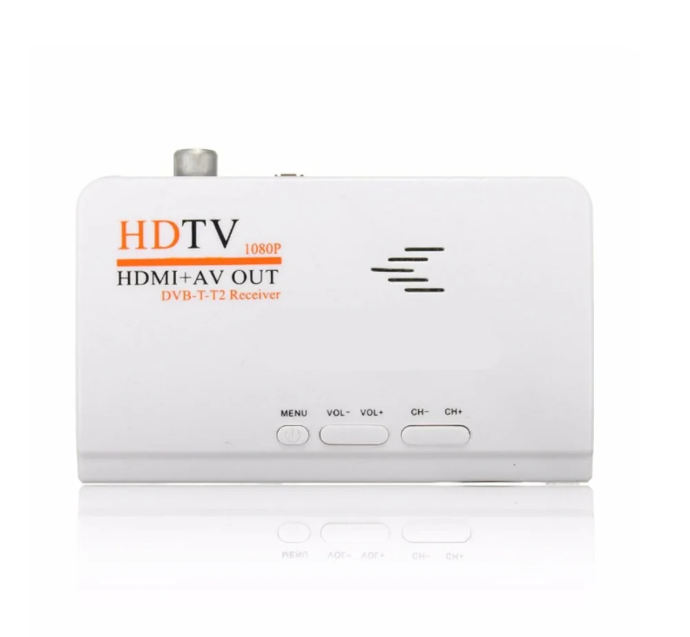 1080P DVB-T/DVB-T2 TV tuner Receiver DVB T/T2 HDTV box AV CVBS Satellite TV Receiver for pc LCD/CRT monitors DVBT2