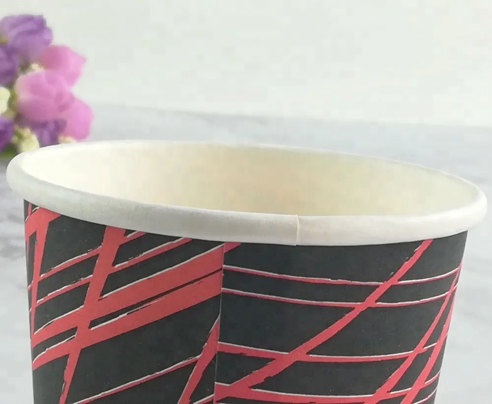 
7 oz paper cup fan coated pe raw material custom printed for coffee flexo printing 