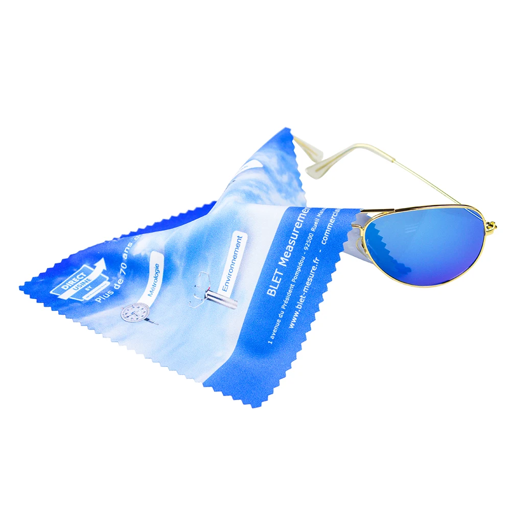 
Logo digital printed microfiber lens cleaning cloth eyeglass cleaning cloth 