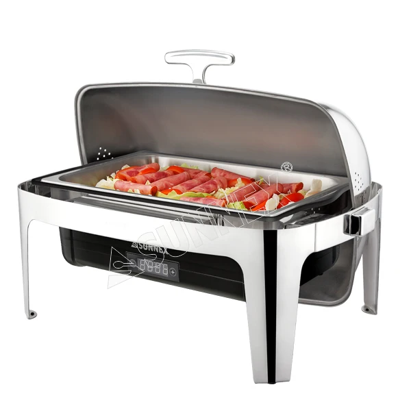 SUNNEX 2022 NEW  Convenient Stainless Steel Cover & Food Pan 13.5Ltr. Electric Buffet Chafing Big Dish Food Warmer