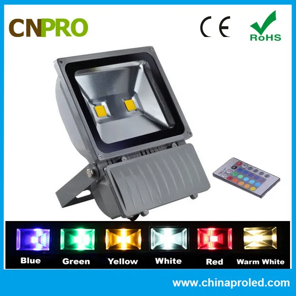 High lumen 150 Вт высокой мощности IP65 cob светодиодный прожектор, RGB color изменение открытый 50 Вт 100 Вт привело