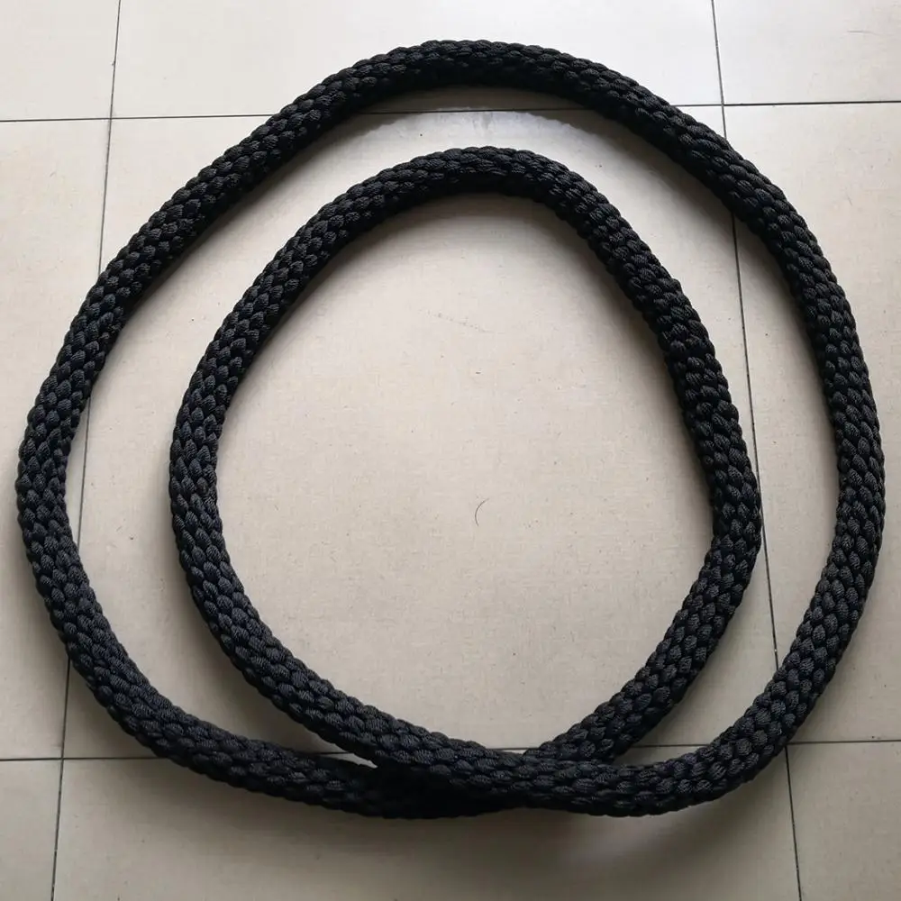 Black Strong Nylon Endless Pulling Rope Braided Lifting Rope Loop Drive Rope Ring