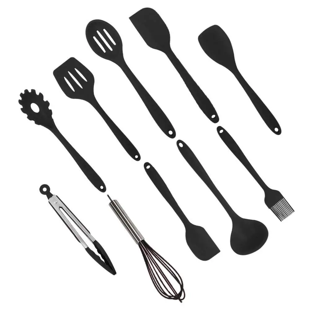 Heat Resistance Silicone Spatula Kitchen Tools Accessories Cooking Utensils 12 10Pcs Silicon Kitchen Utensil Set