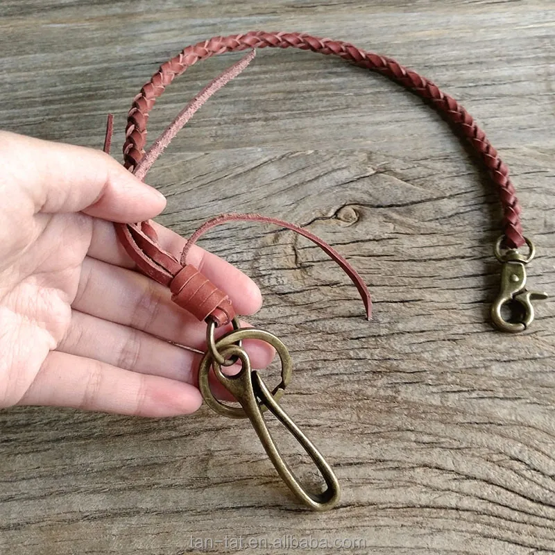 Cow Leather Key Ring Loop Belt Loop Keychain