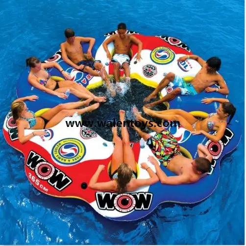 10 Person Inflatable Pool Float Island Party Lake River Cooler Houseboat