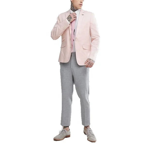 Лидер продаж, латексный мужской Тонкий льняной Блейзер DETEX для свадьбы, мужской блейзер