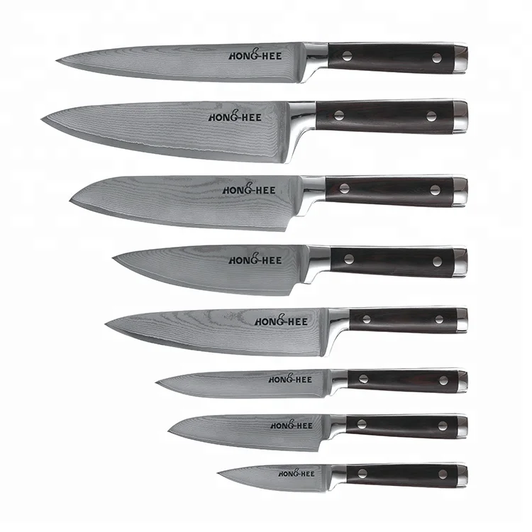 
Japanese 67 Layer VG-10 Forged Damascus Steel Chef knife Set 