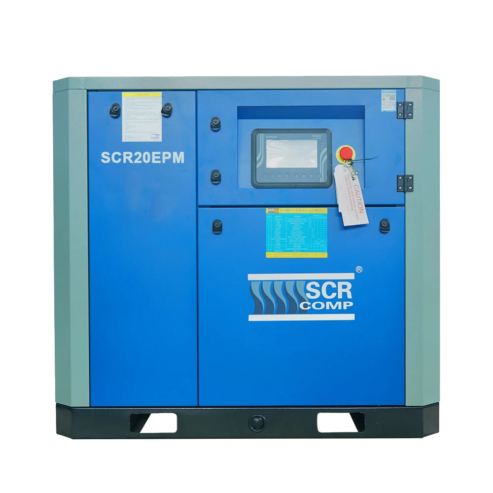 
SCR20EPM винтовой воздушный компрессор, и он имеет высокую эффективность энергосберегающий винтовой компрессор 