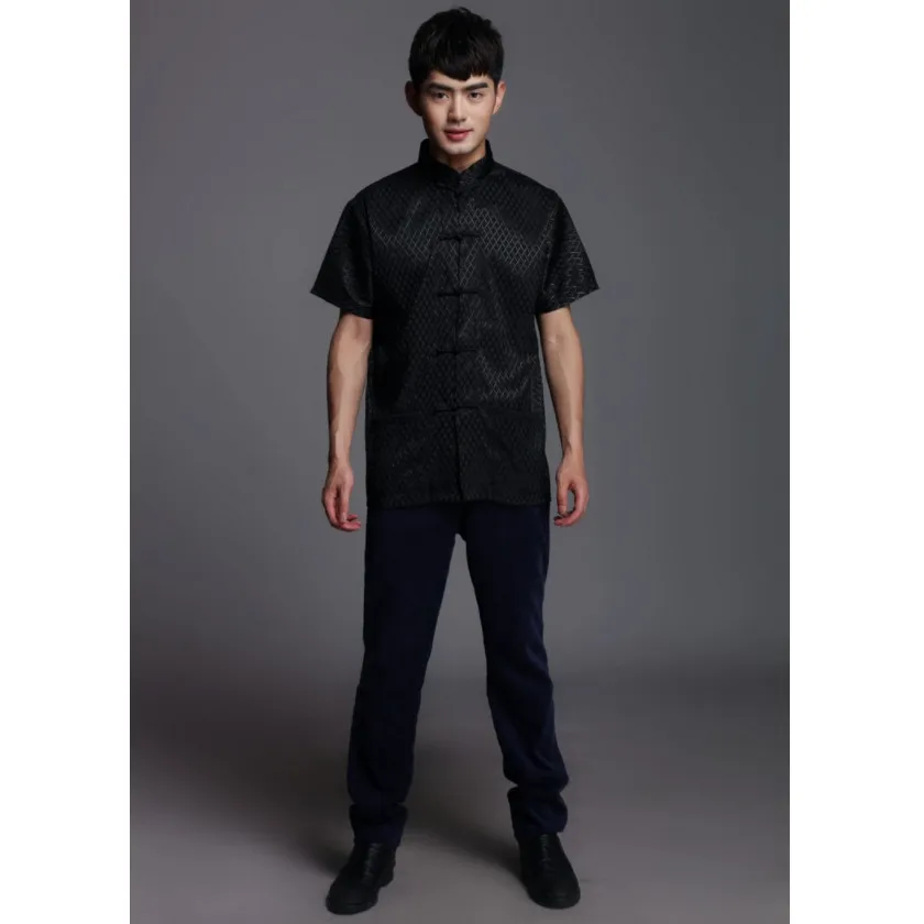 Новое поступление, Мужская традиционная китайская одежда с коротким рукавом, костюм для продажи