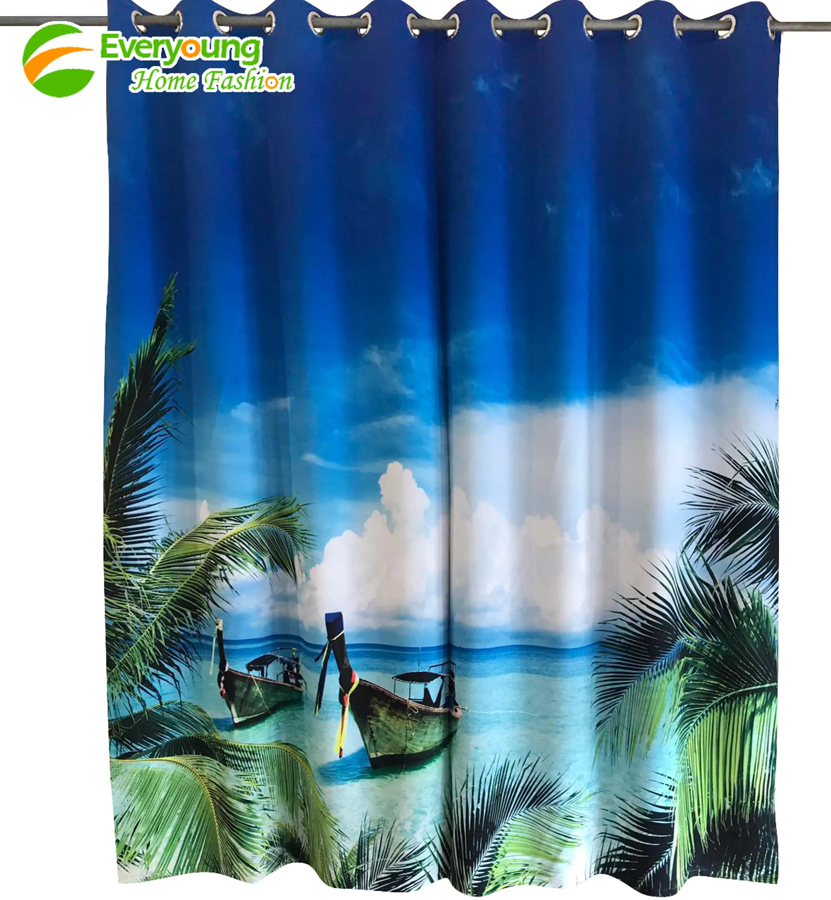 Factory Direct Supply Custom Design 3D Photo Print Blackout Window Curtain