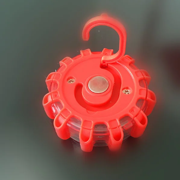 12* LED Emergency Safety Flare Red Road Flare Magnet Flashing Warning Night Lights Roadside Disc Beacon For Car Truck Boat