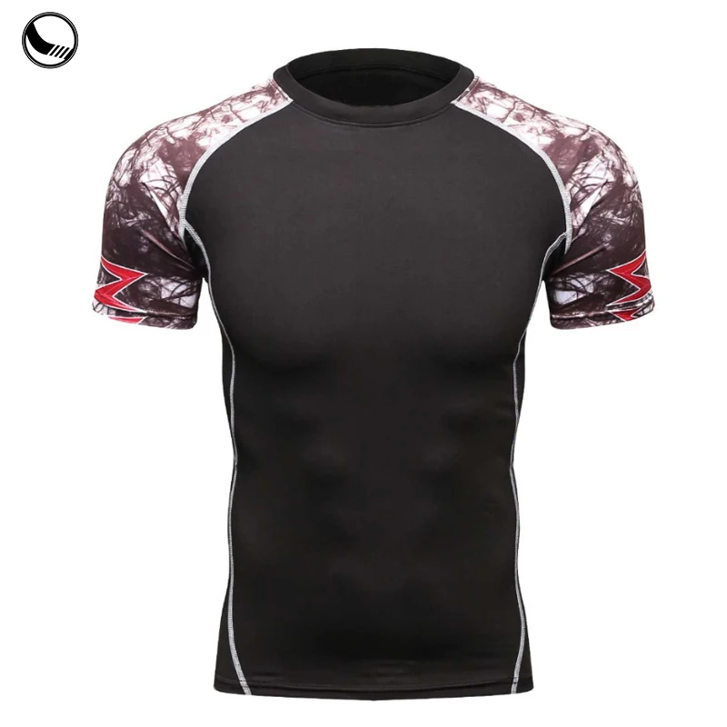 100% Polyester Men Bjj Rash Guard