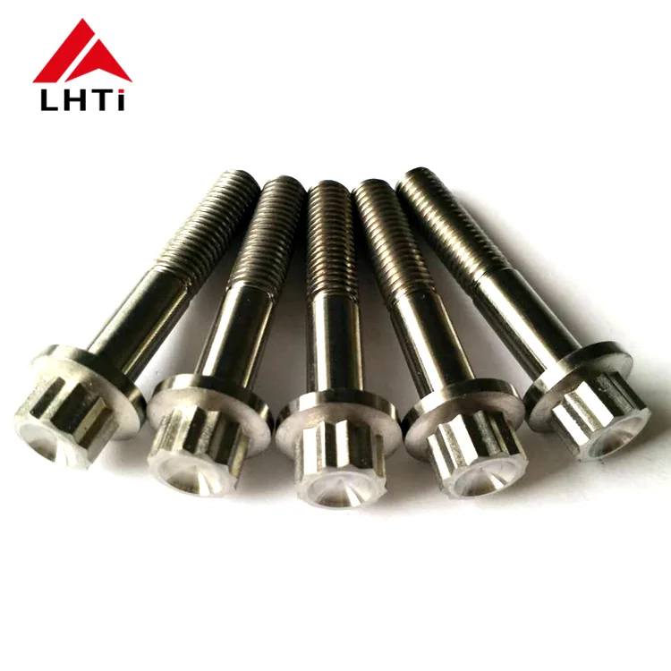 TI6Al4v GR5  M7 Titanium 12 point Flange Head Split Rim Bolt & nut for rim wheel
