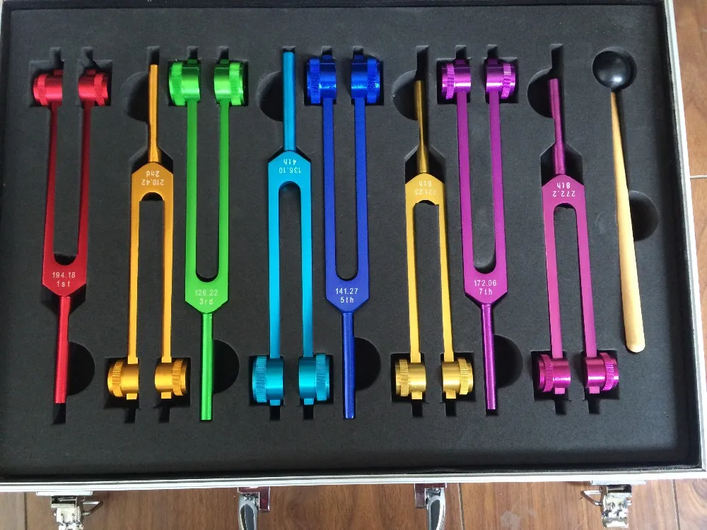 OM YOGA HEART CHAKRA 136.1 HZ TUNING FORK SETS FOR SOUND HEALING THERAPY