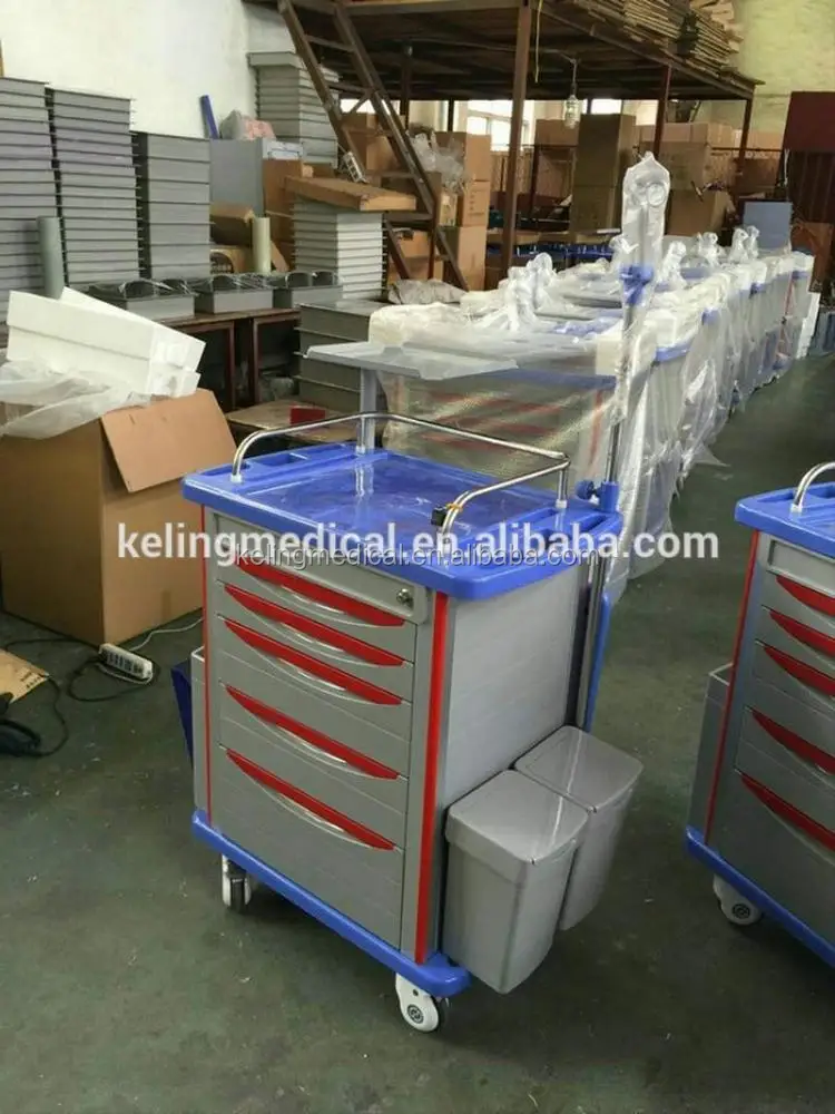 Недорогая тележка для аварийной медицинской одежды Abs анестезирования тележки уборки больниц