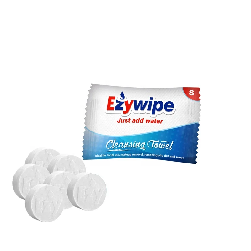 Китайский производитель сжатые полотенца миниатюрного размера индивидуально упакованные в полиэтиленовый пакет из 100% вискозных материалов