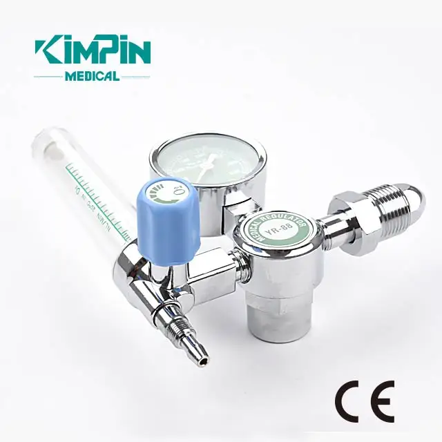 
0-15LPM All Brass Material Medical Oxygen Regulator With Flowmeter 