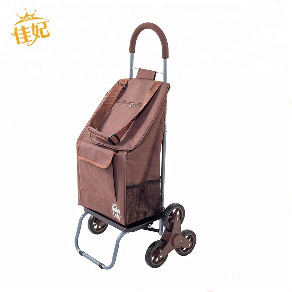best selling 600D oxford Six wheels shopping trolley for selling