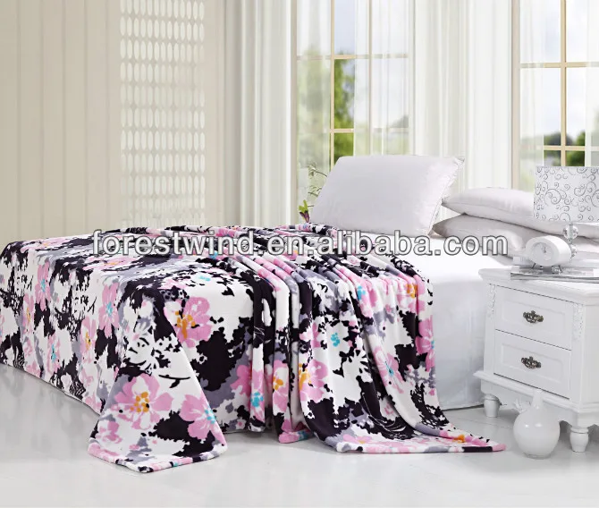 
Aquarell printed blanket with 100% coral fleece material 