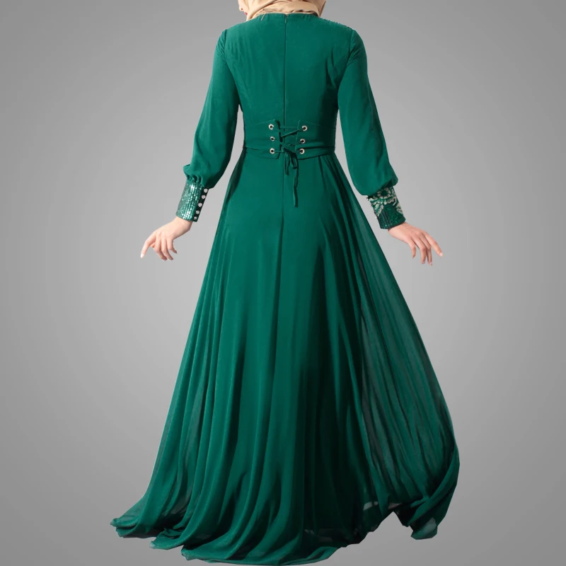 New Model Abaya In Dubai Popular Design Muslim Abaya Slim Long Dress Beautiful Sequins Islamic Clothing For Women
