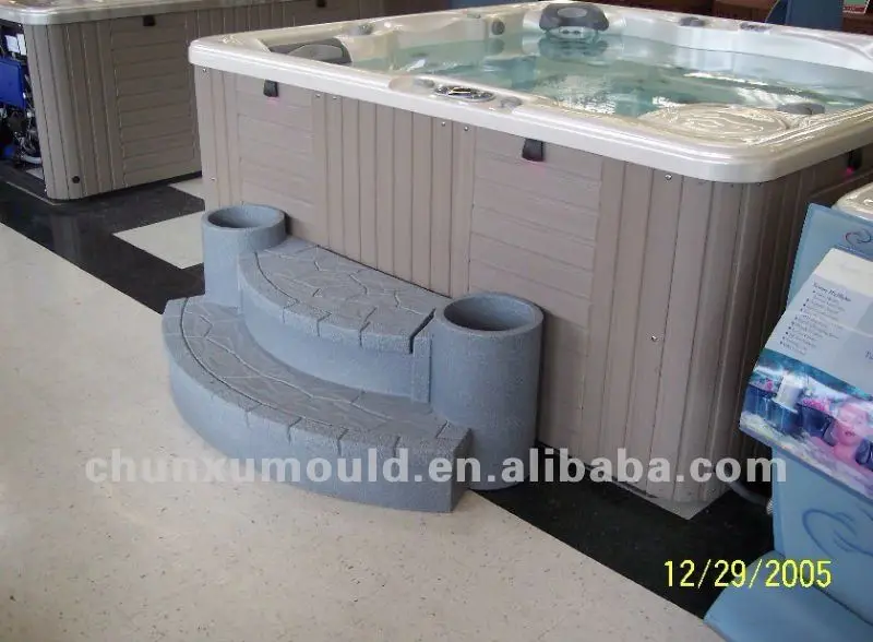 rotomoulding safety-steps, plastic spa steps/bathtub , bath step rotomolded custom