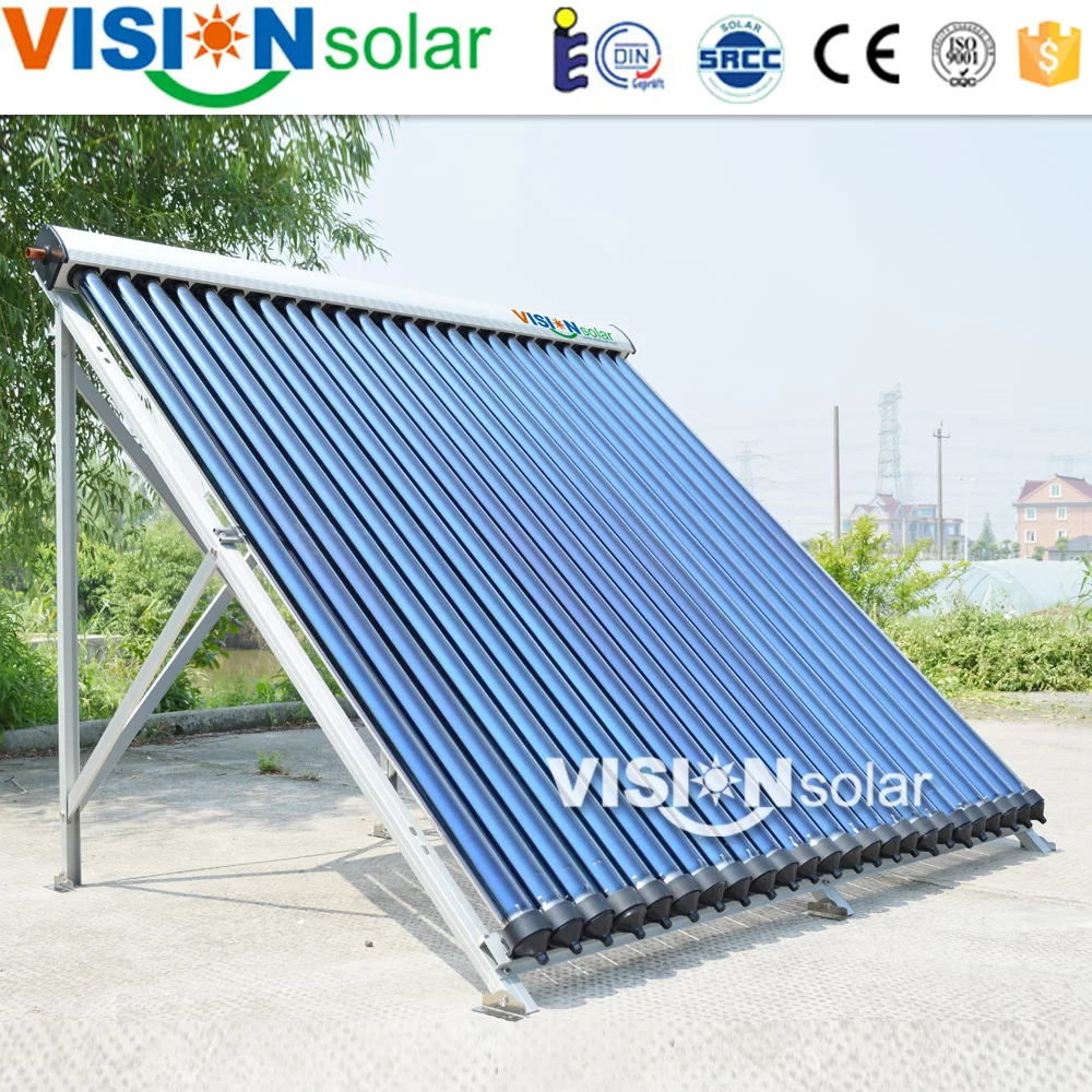 Hot water, pool, space heating heat pipe collector solar water heater hotel