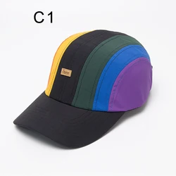2021 New Style Unique Fashion Design 100% Cotton Multicolored Rainbow Hat Baseball Cap