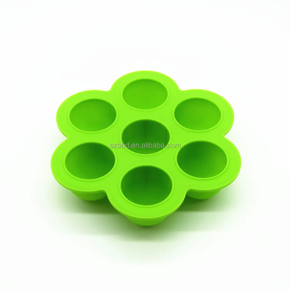 Silicone Storage Container and Baby Food Freezer Tray with Lid , Silicone Egg Bites Molds for Pot