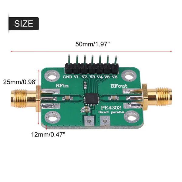 
1pc PE4302 Numerical Control Attenuator Parallel Immediate Mode 1MHz~4GHz 