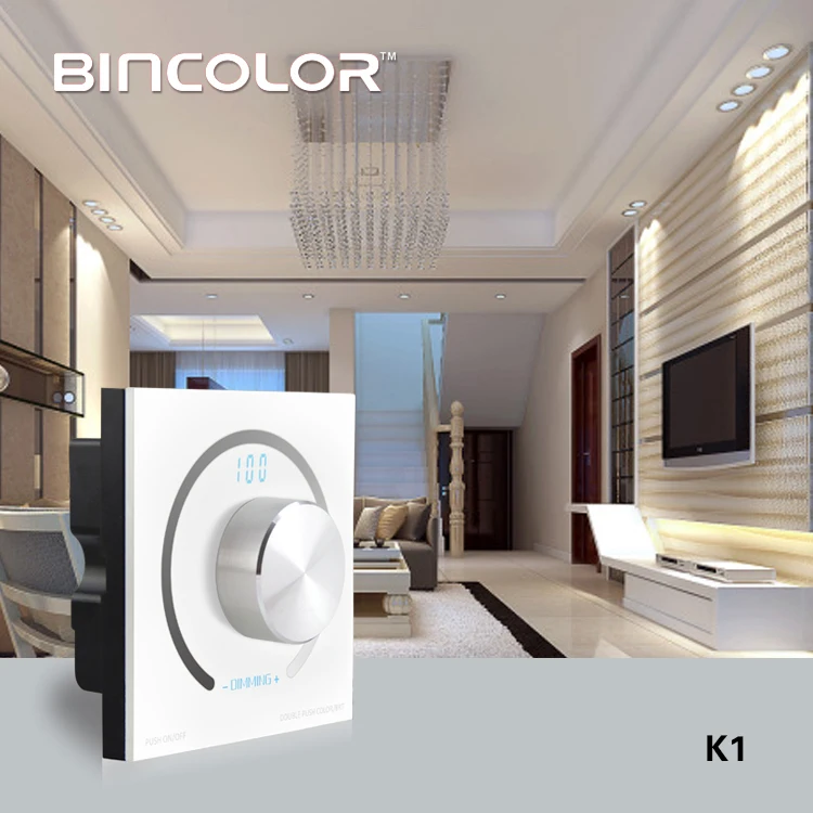 K1 + T1 pantalla digital PWM LED dimmer interruptor luces LED controlador RF remoto dimmer for mirror of hotel bathroom