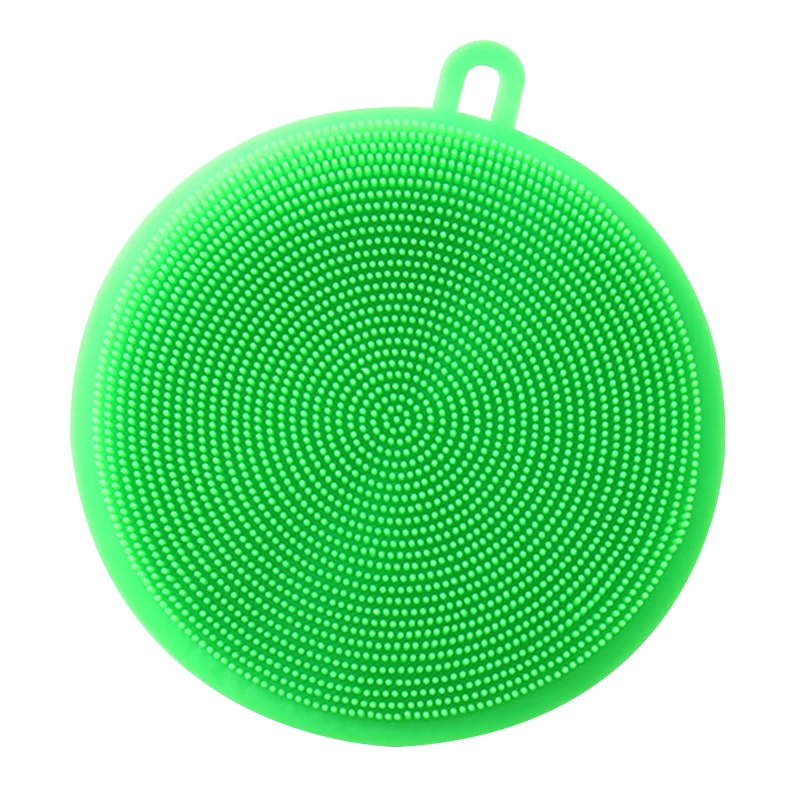 
Kitchen Multi-function Cleansing Dish Bowl Circular Silicone Brush 