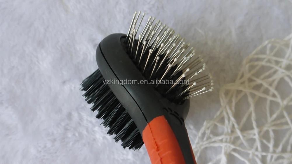 Double Sided Pet Dog Cat Hair Cleaning Removing Shedding Combs With Needles and Bristles