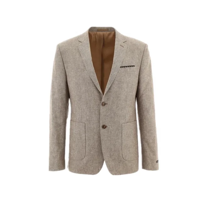 Однобортный модный новый мужской льняной блейзер с подкладкой с защитой от усадки