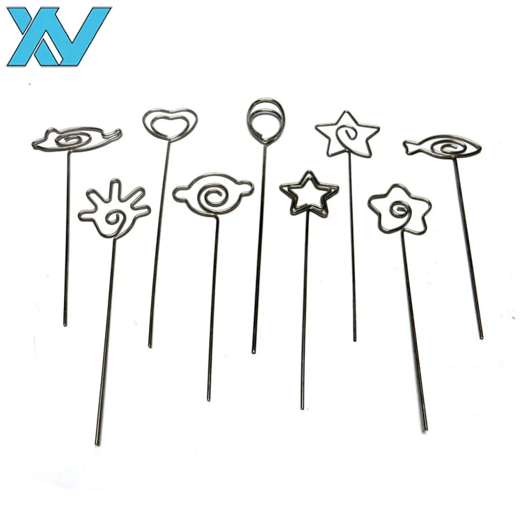 DIY assorted colors metal wire craft OEM desk memo holder clip cake Accessories