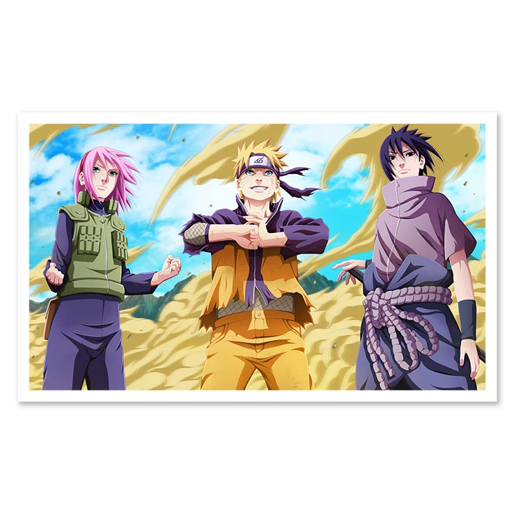 
3d Lenticular Anime Poster Naruto Flip Anime Design Poster For Home &Office Decoration 