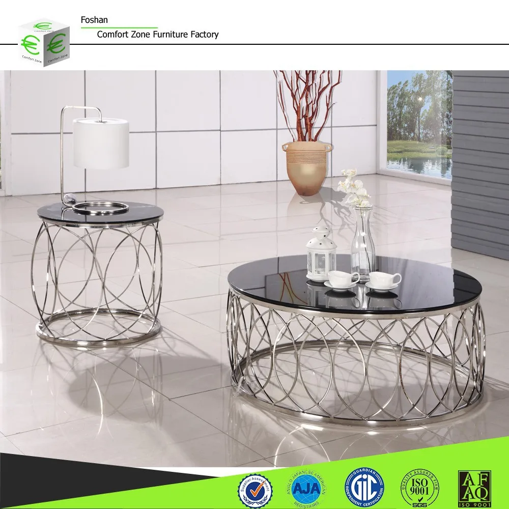 CT31S 2015 tempered glass round modern coffee tables for sale