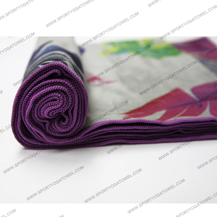 
Guangzhou OEM suede high color fastness and durable microfibre yoga mat towel 