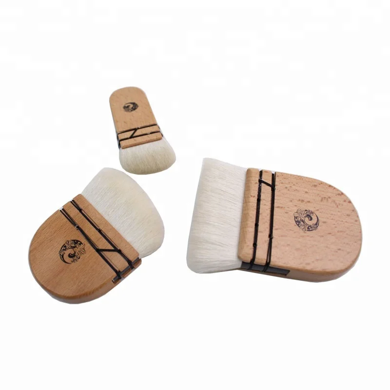 
3pcs goat hair kabuki brush foundation powder blending blush concealer make-up brush 